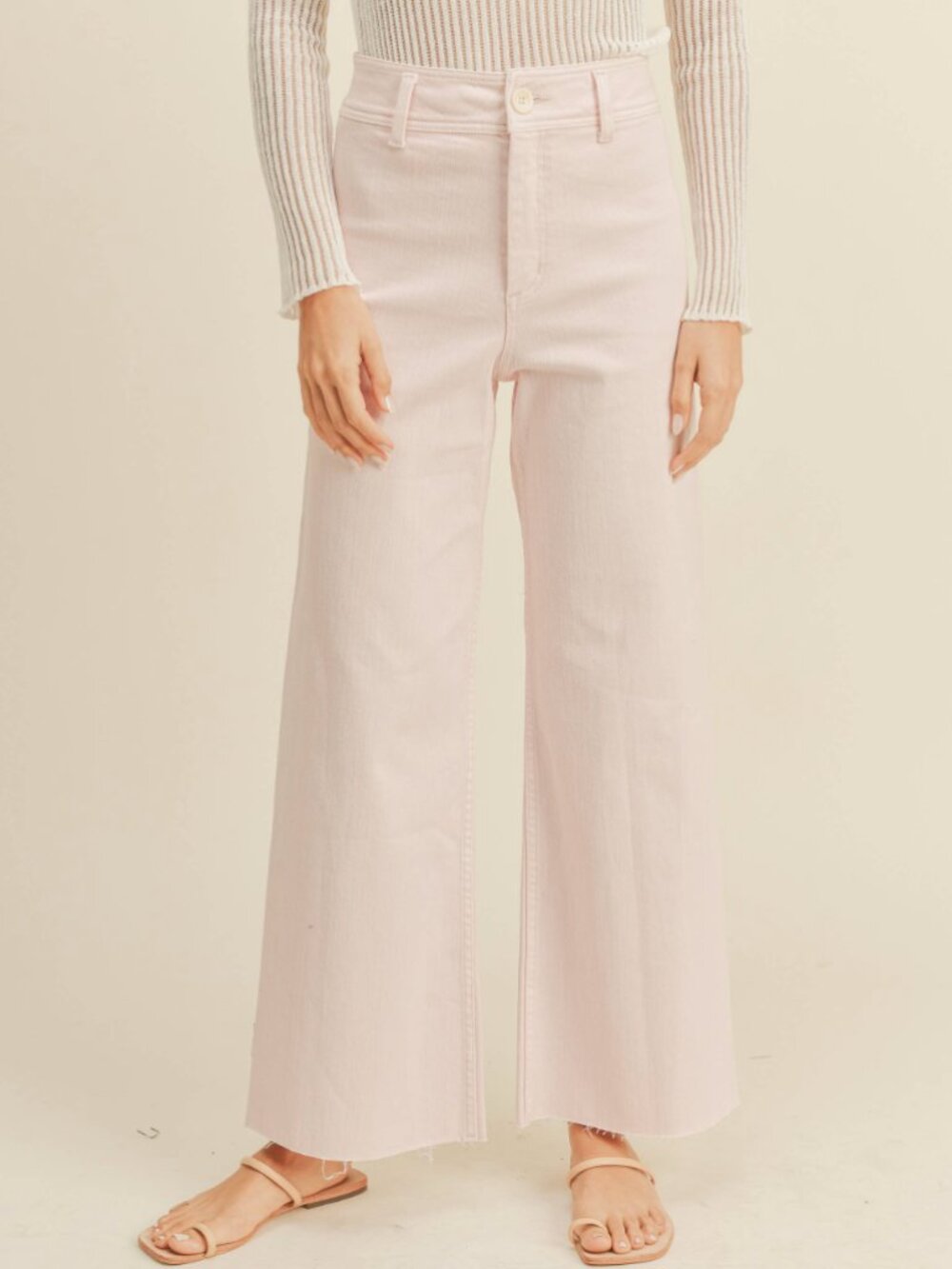 MIOU MUSE STRAIGHT WIDE LEG DENIM PANTS